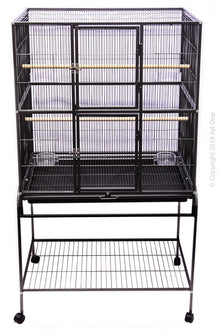 Avi One Cage 604X2 Square Flight Cage 2 Door 154cm Black - Woonona Petfood & Produce