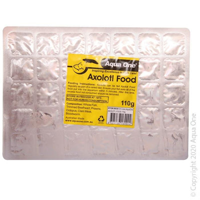 Axolotl Frozen Food 110g Aqua One - Woonona Petfood & Produce
