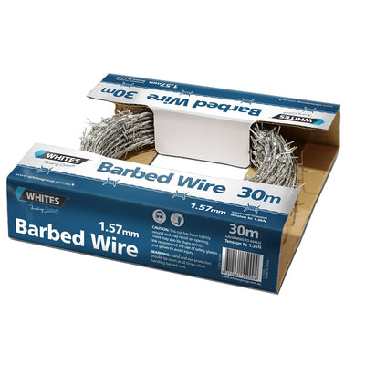 Barbed Wire Hi Tenstile 30m 1.57mm Whites - Woonona Petfood & Produce