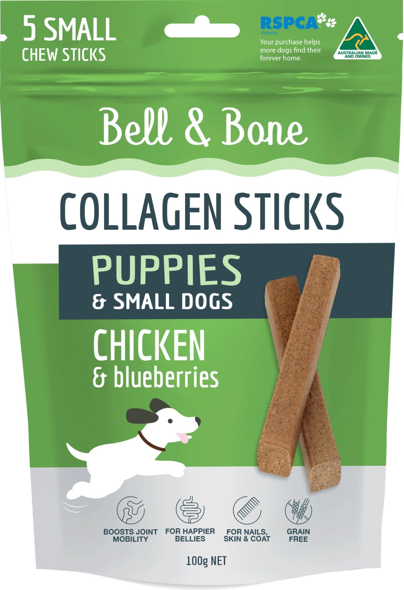Bell & Bone - Collagen Chew Sticks for Puppies and Small Dogs - Chicken - Woonona Petfood & Produce