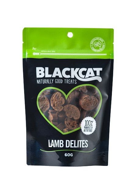 Black Cat Lamb Delites 60g - Woonona Petfood & Produce