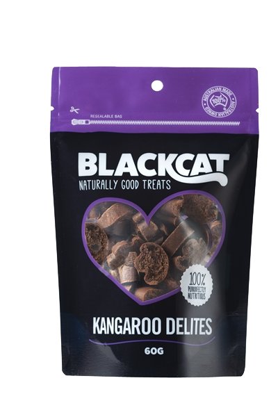 Black Cat Roo Delights 60g - Woonona Petfood & Produce
