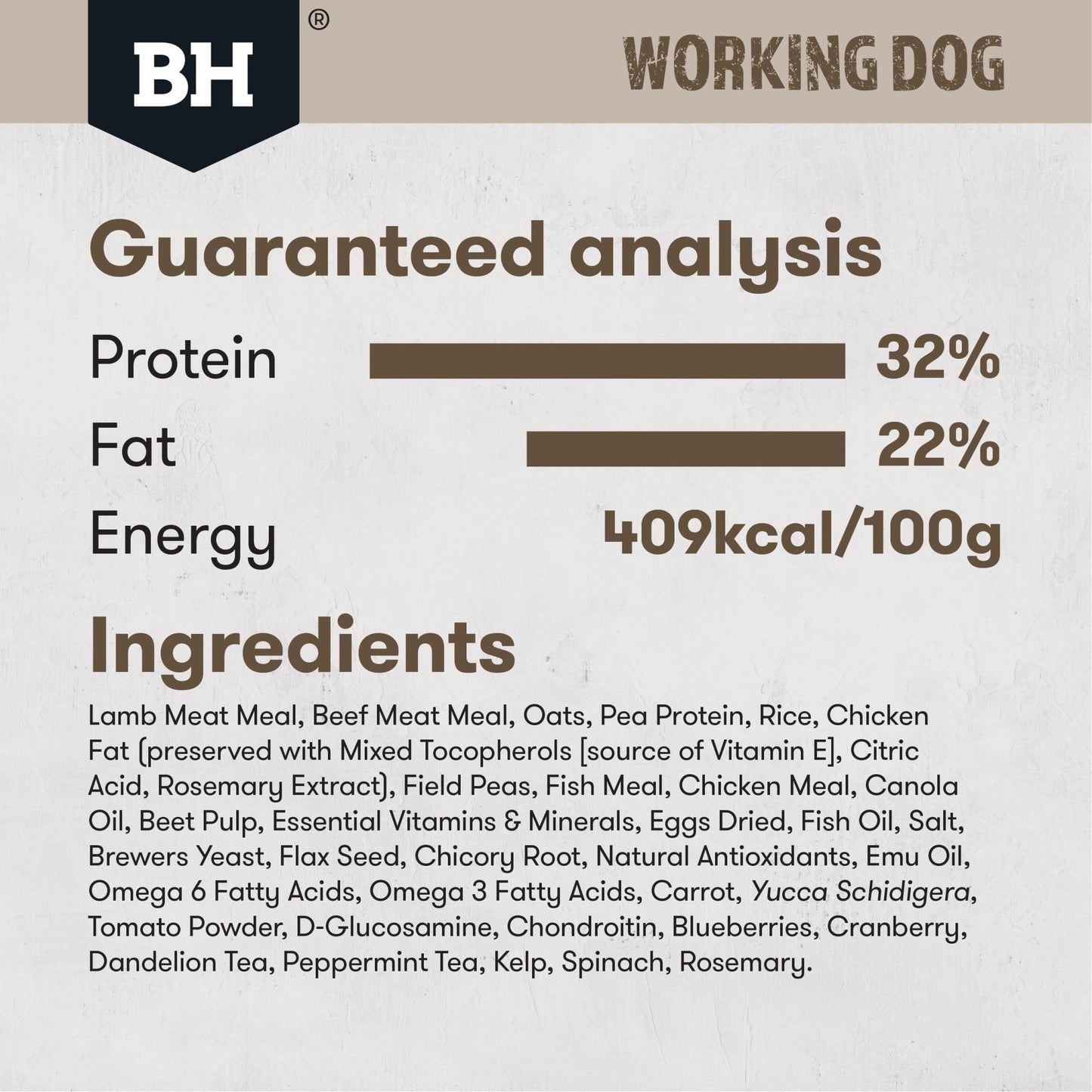 Black Hawk Dry Dog Food Adult Working Dry Dog Food Beef & Lamb 20kg - Woonona Petfood & Produce