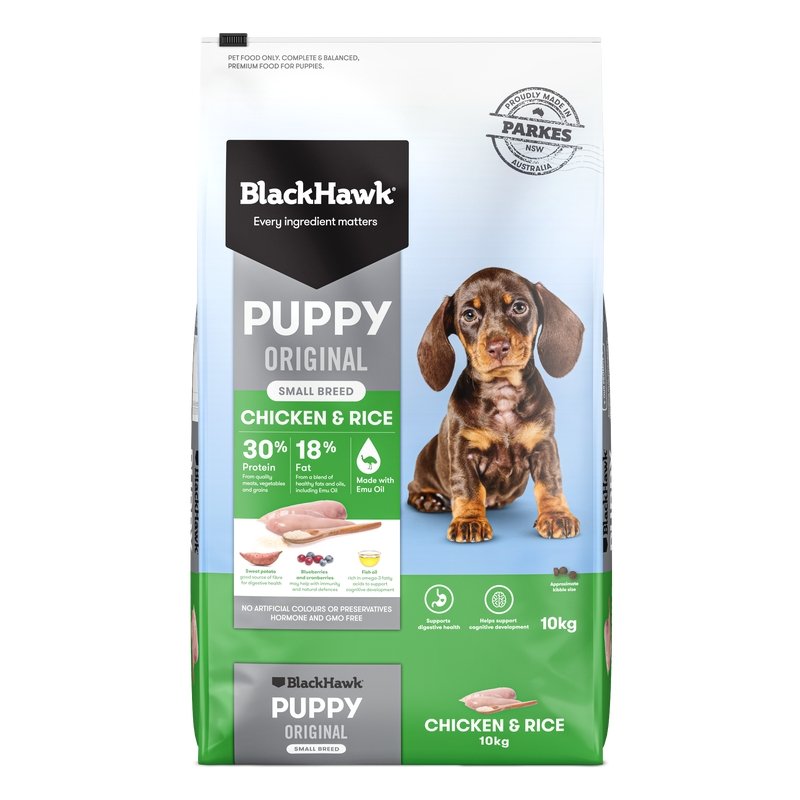 Black Hawk Dry Dog Food Puppy Small Breed Chicken and Rice - Woonona Petfood & Produce