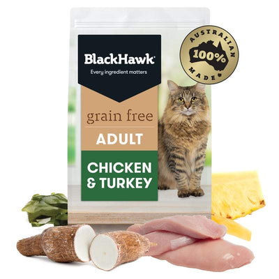 Black Hawk Grain Free Dry Cat Food Chicken & Turkey - Woonona Petfood & Produce