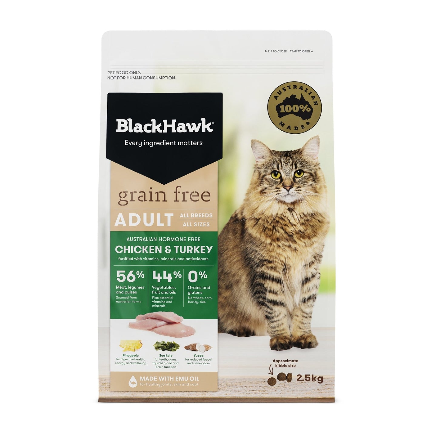 Black Hawk Grain Free Dry Cat Food Chicken & Turkey - Woonona Petfood & Produce