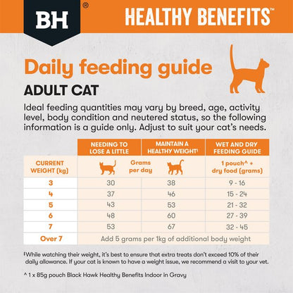 Black Hawk Healthy Benefits Dry Cat Food Weight - Woonona Petfood & Produce