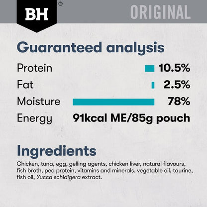 Black Hawk Wet Cat Food Healthy Benefits Mature 7+ Chicken and Tuna 12x85g - Woonona Petfood & Produce