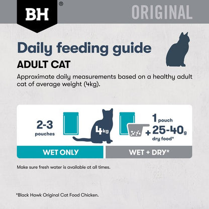 Black Hawk Wet Cat Food Healthy Benefits Mature 7+ Chicken and Tuna 12x85g - Woonona Petfood & Produce