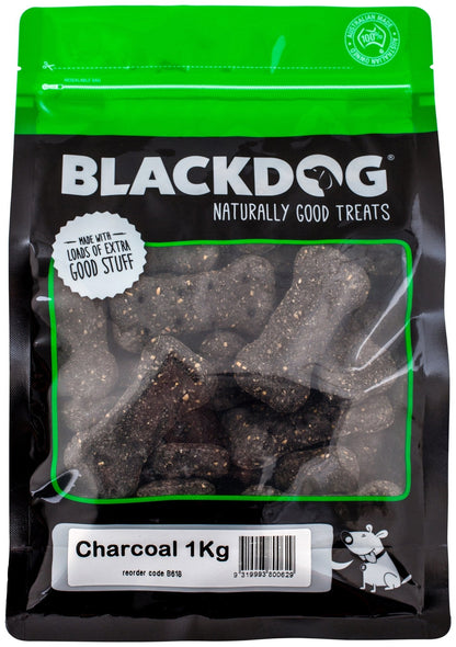 Blackdog Biscuits Charcoal 1kg - Woonona Petfood & Produce