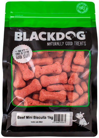 Blackdog Biscuits Mini Beef 1kg - Woonona Petfood & Produce