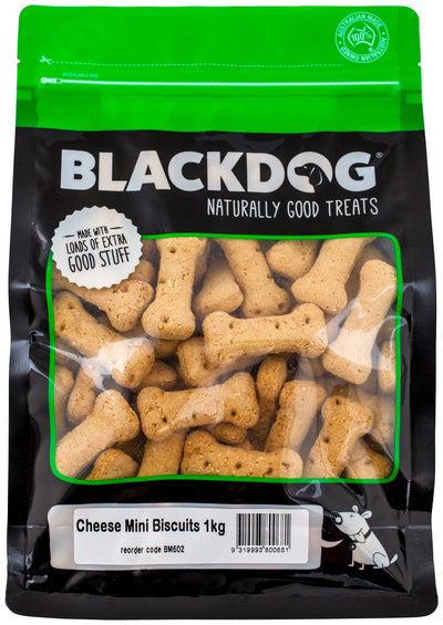 Blackdog Biscuits Mini Cheese 1kg - Woonona Petfood & Produce