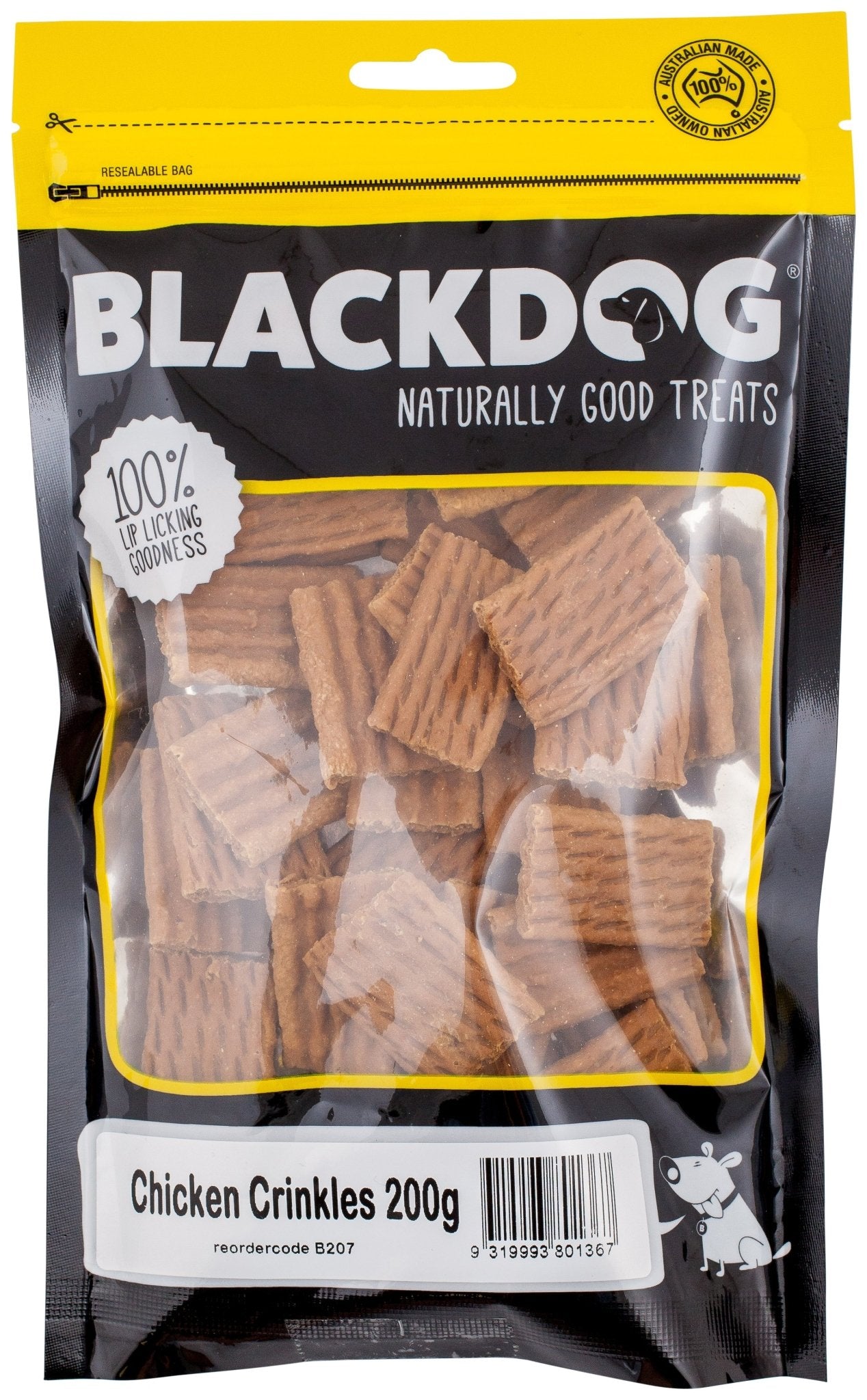 Blackdog Chicken Crinkles 200g - Woonona Petfood & Produce