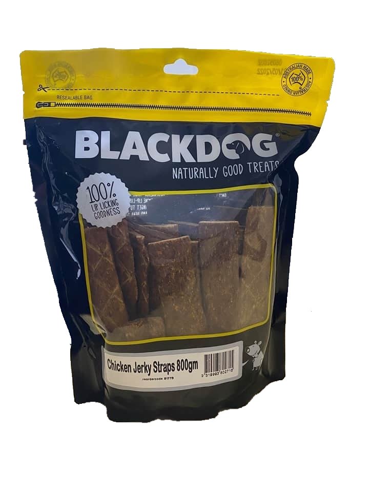 Blackdog Chicken Jerky Straps 800g - Woonona Petfood & Produce