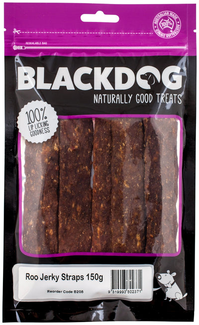 Blackdog Roo Jerky Straps 150g - Woonona Petfood & Produce