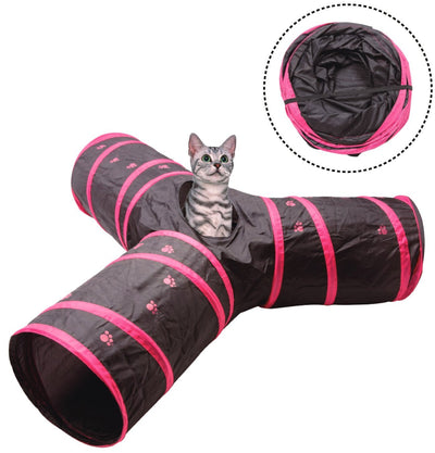 Bono Fido Cat Tunnel Fabric 3 Way 26914 - Woonona Petfood & Produce