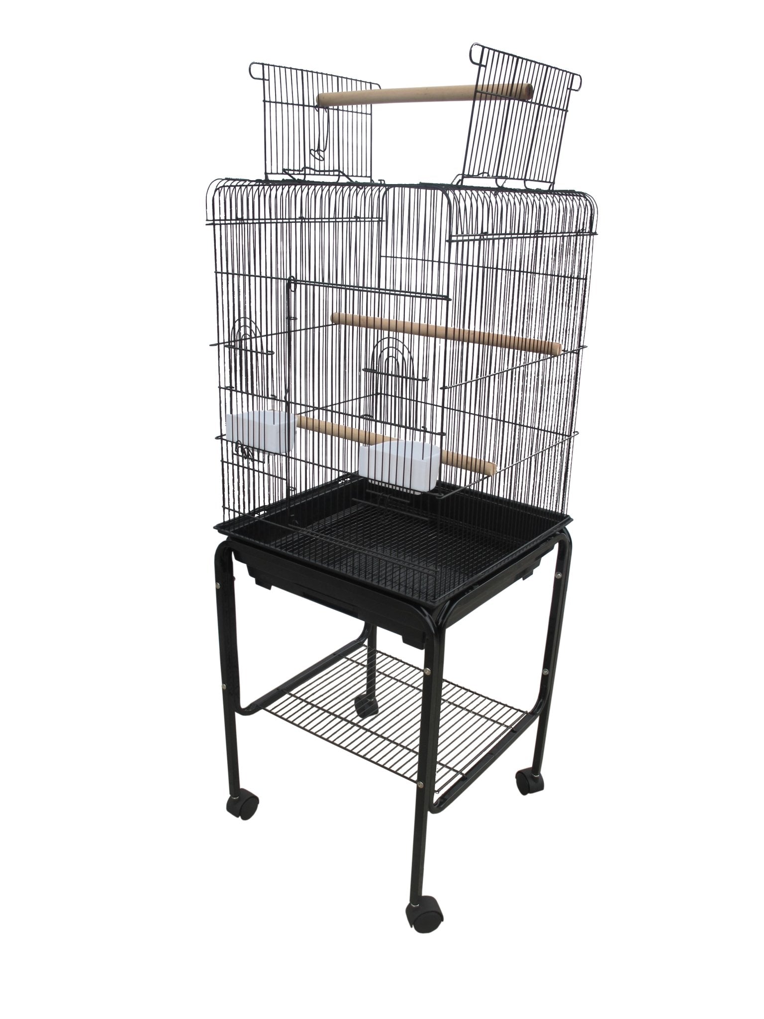 Bono Fido Open Top Budgie Cage and Stand 45138 46 x 46 x 120cm - Woonona Petfood & Produce