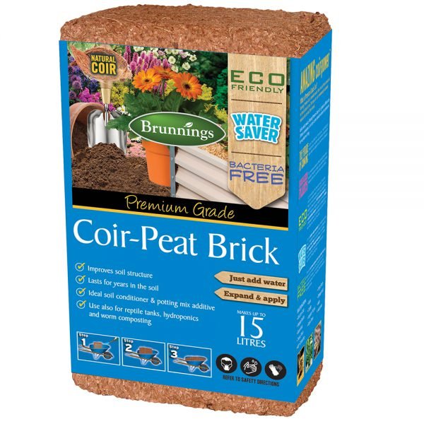 Brunnings Coir Peat Brick 15 Litre - Woonona Petfood & Produce