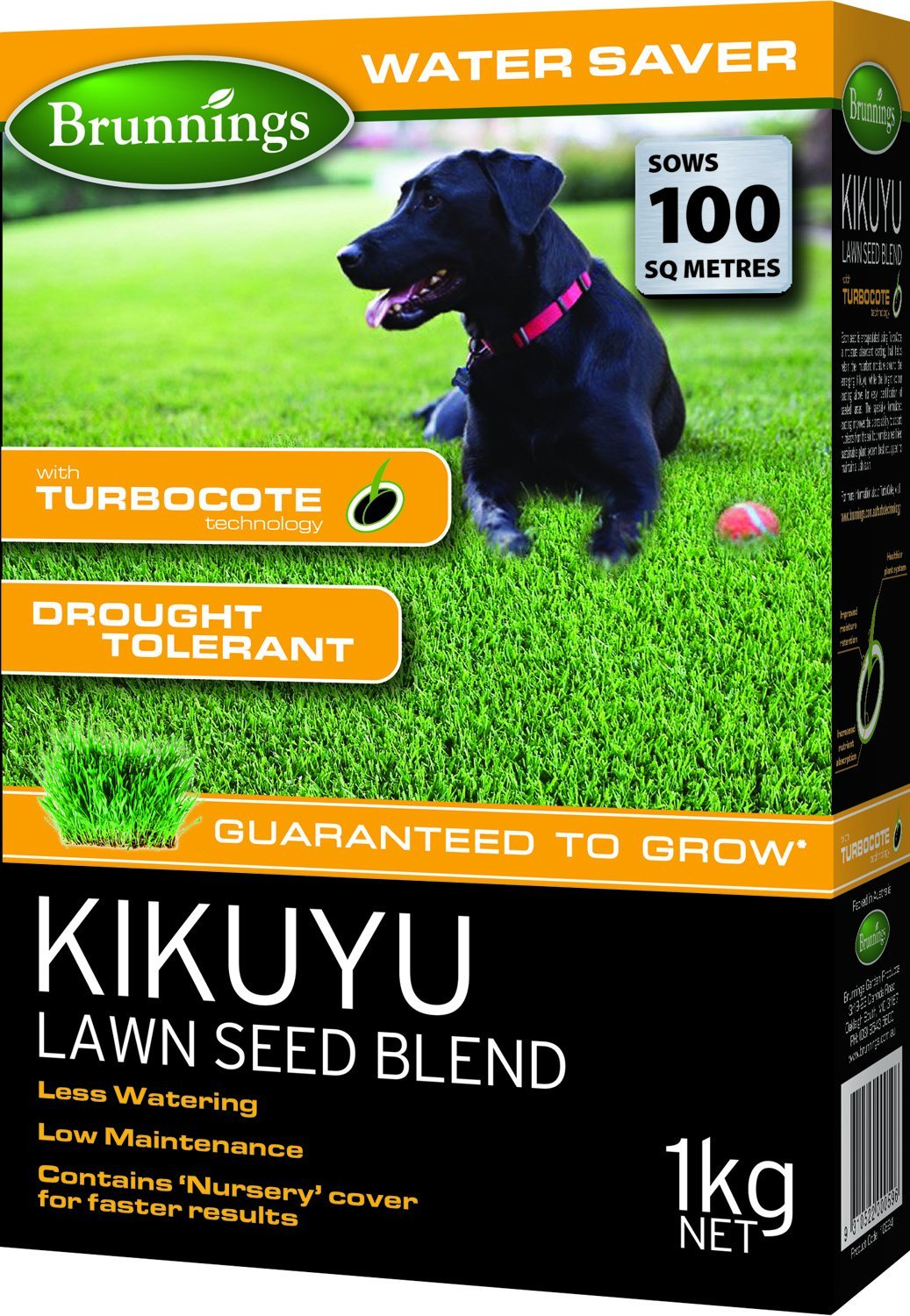 Brunnings Kikuya Lawn Seed 1kg - Woonona Petfood & Produce