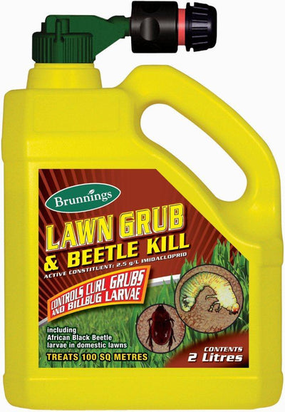 Brunnings Lawn Grub & Bettle Kill 2 Litre Hose On - Woonona Petfood & Produce