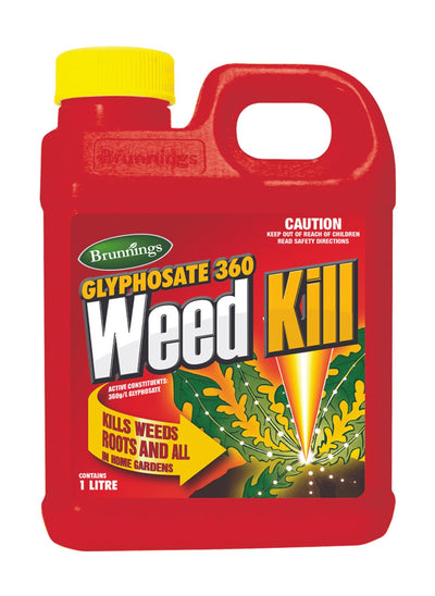 Brunnings Weed Kill Glyphosate 360 1 Litre Concentrate - Woonona Petfood & Produce