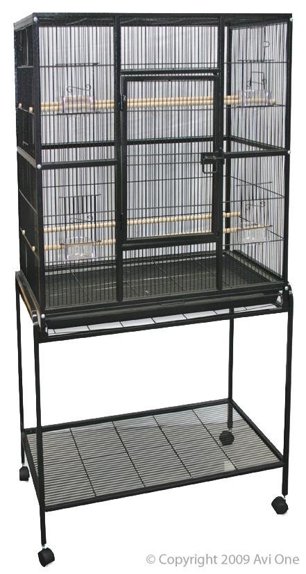 Cage 604 Square Black 82cm x 46cm x 152cm Avi One - Woonona Petfood & Produce