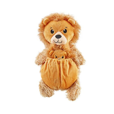 Charming Pet Pouch Pals Plush Dog Toy Lion with Baby - Woonona Petfood & Produce