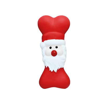 Christmas Latex Santa Bone Shaped Red K9 - Woonona Petfood & Produce