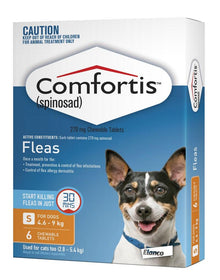 Comfortis 4.6kg-9kg 6 Pack Orange - Woonona Petfood & Produce