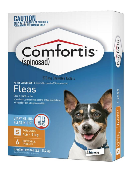 Comfortis 4.6kg-9kg 6 Pack Orange - Woonona Petfood & Produce