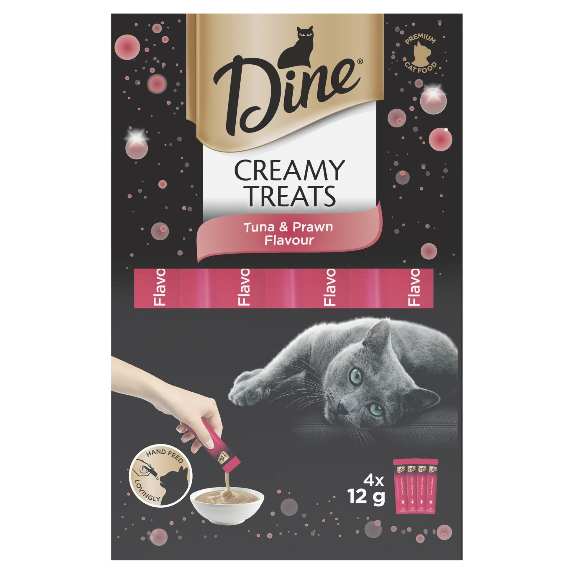 Dine Creamy Treats Tuna & Prawn 4x12g - Woonona Petfood & Produce