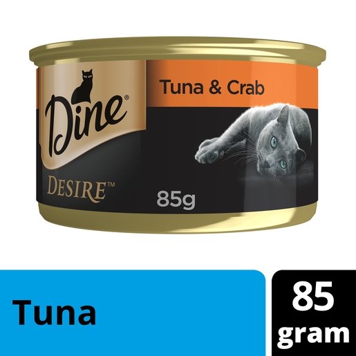 Dine Desire 24x85g Flaked Tuna & Shredded Crab - Woonona Petfood & Produce