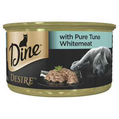 Dine Desire 85g Pure Tuna Whitemeat - Woonona Petfood & Produce