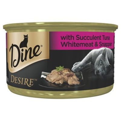 Dine Desire 85g Tuna Whitemeat & Snapper - Woonona Petfood & Produce
