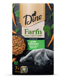 Dine Farm Collection with Chicken Carrot and Spinach 7x85g - Woonona Petfood & Produce