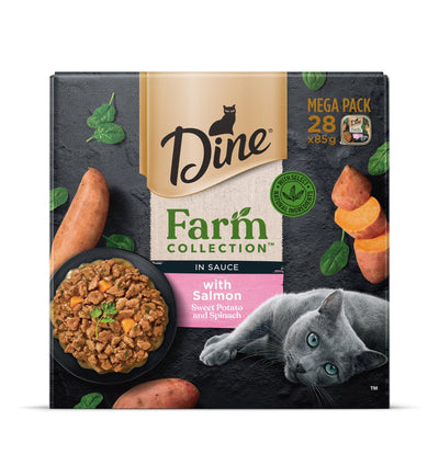 Dine Farm Collection with Salmon Sweet Potato and Spinach 28x85g - Woonona Petfood & Produce