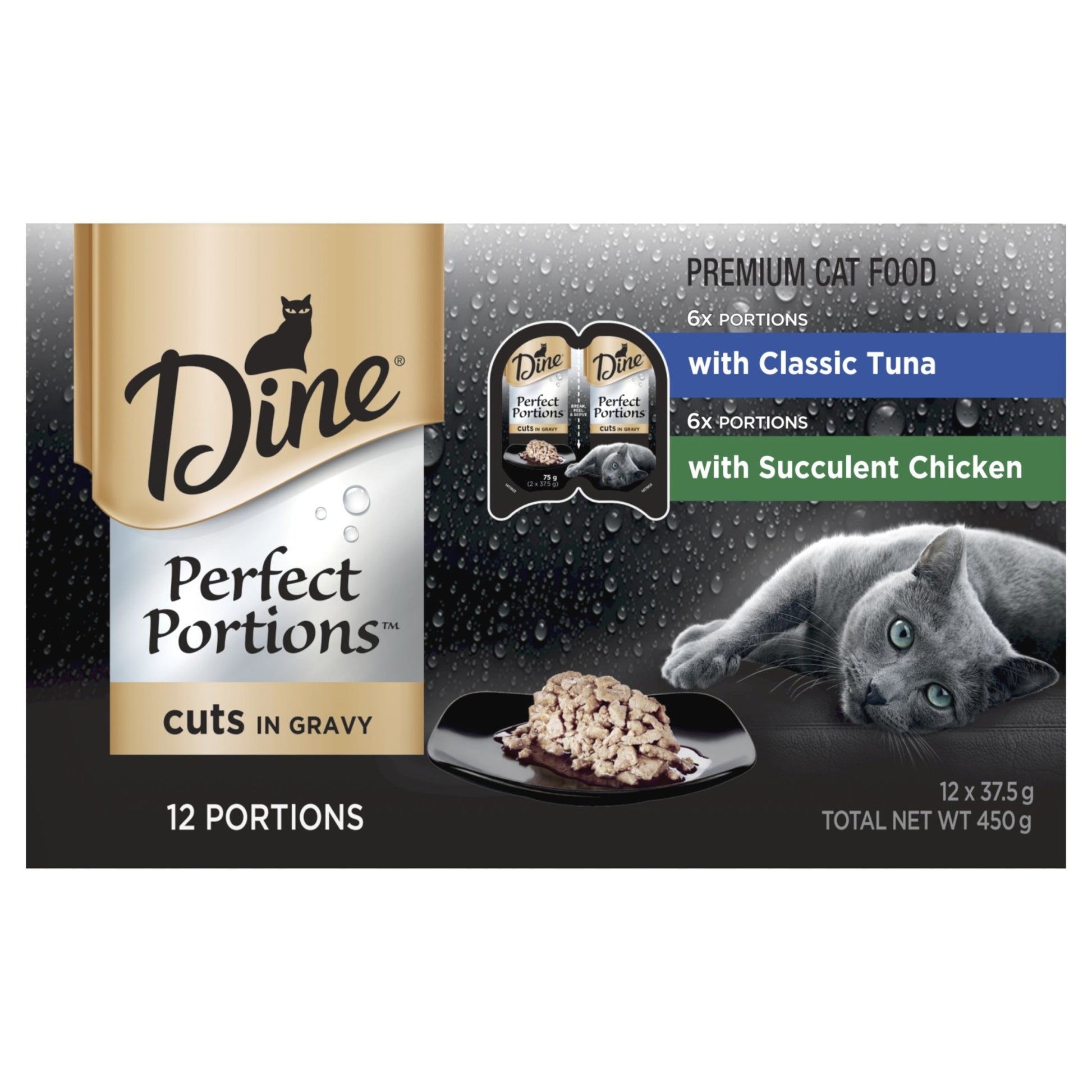 Dine Perfect Portions 6x75g Cuts in Gravy - Woonona Petfood & Produce