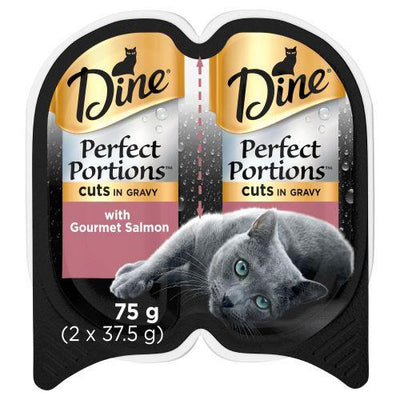 Dine Perfect Portions 75g Cuts in Gravy with Gourment Salmon - Woonona Petfood & Produce