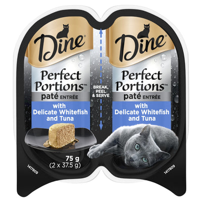 Dine Perfect Portions 75g Pate Entree with Delicate Whitefish & Tuna - Woonona Petfood & Produce