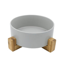 Dog Bowl with Stand Grey - Woonona Petfood & Produce