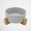 Dog Bowl with Stand Grey Medium - Woonona Petfood & Produce