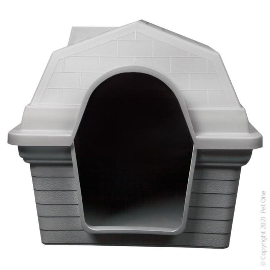 Dog Kennel Plastic Grey Pet One - Woonona Petfood & Produce