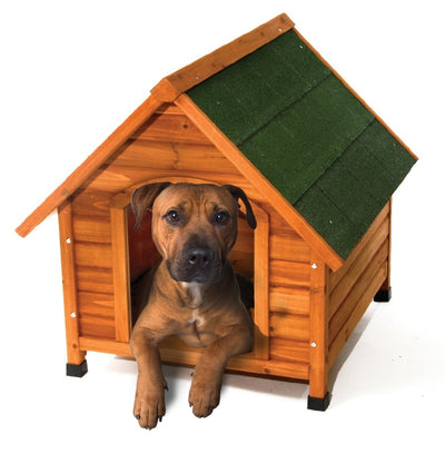 Dog Kennel Timber Pitched Roof Bono Fido - Woonona Petfood & Produce