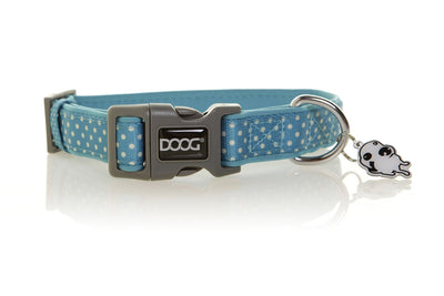 Doog Snoopy Collar Blue/White Polkadot - Woonona Petfood & Produce