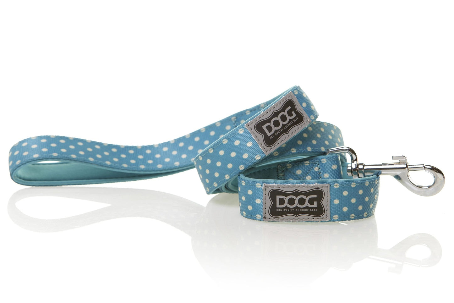 Doog Snoopy Lead Blue/White Polkadot - Woonona Petfood & Produce