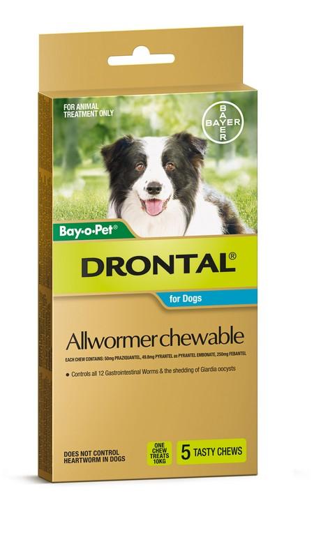 Drontal Dog Chews 5 x 10kg - Woonona Petfood & Produce