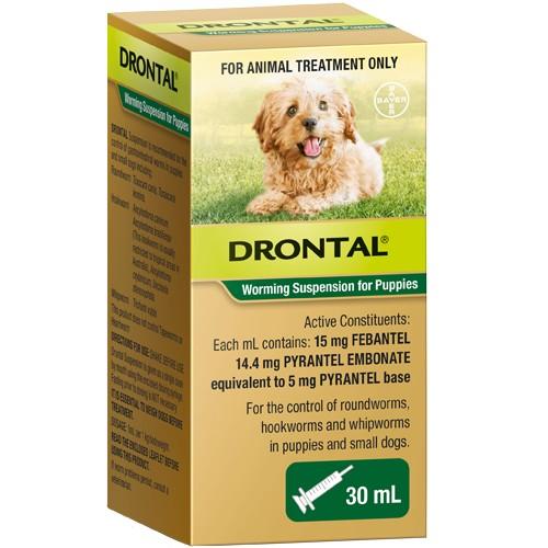 Drontal Puppy Wormer 30ml - Woonona Petfood & Produce
