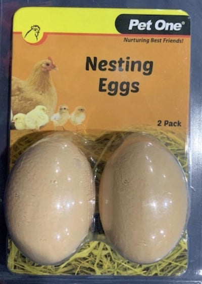Eggs Dummy Nesting For Poultry Timber 2 Pack - Woonona Petfood & Produce