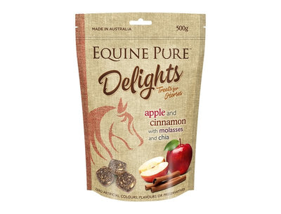 Equine Pure Delights Apple Cinnamon Molasses and Chia 500g - Woonona Petfood & Produce