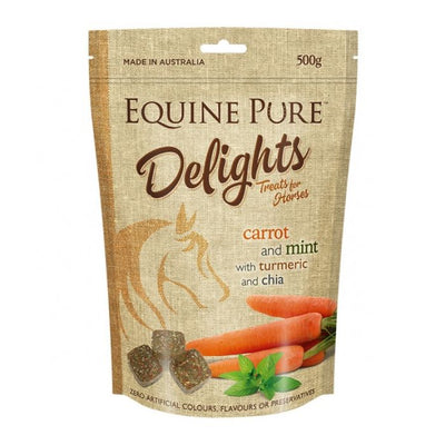 Equine Pure Delights Carrot Mint Tumeric and Chia 500g - Woonona Petfood & Produce